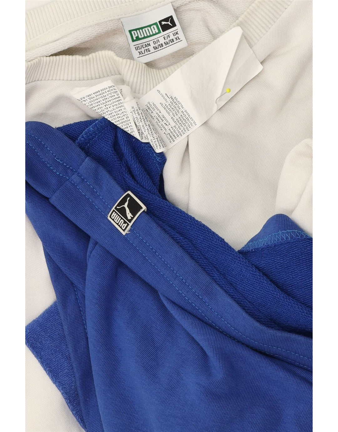 Puma Mens Graphic Top Long Sleeve XL Blue Colourblock Cotton