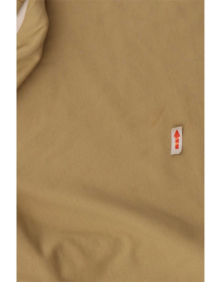 Trussardi Mens Polo Shirt Medium Beige Striped