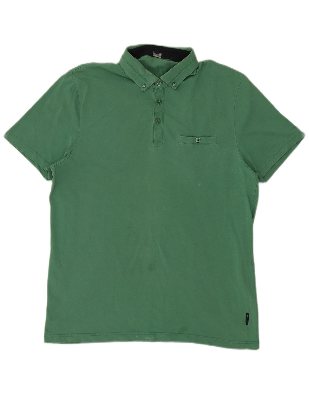 Ted Baker Mens Polo Shirt Size 4 Large Green Cotton