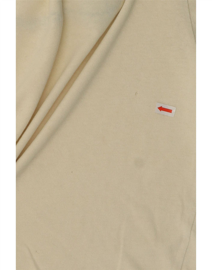 Champion Mens Graphic T-Shirt Top Medium Off White Cotton
