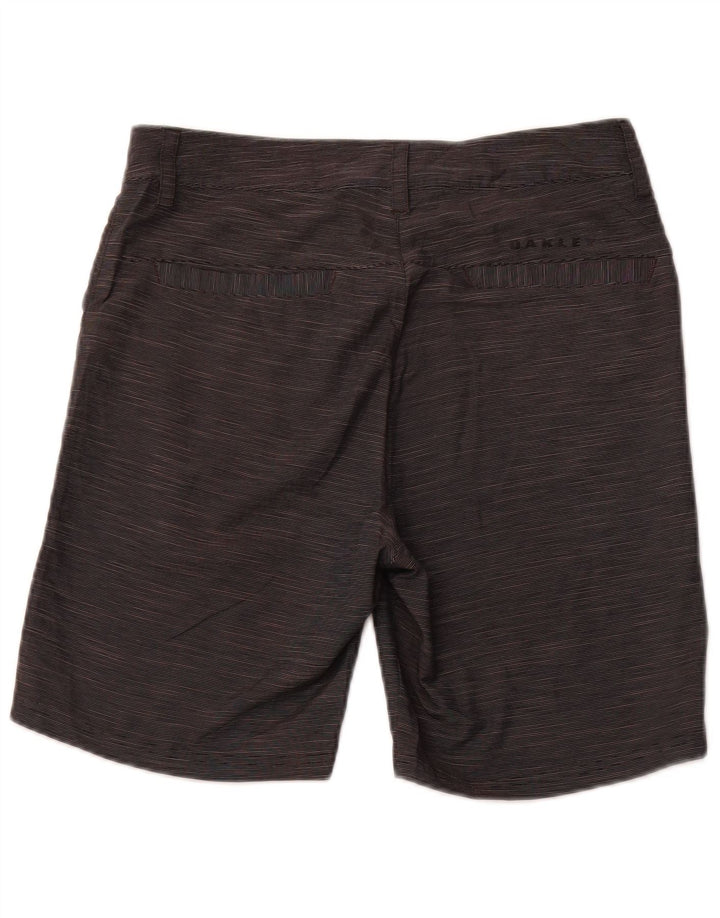 Oakley Mens Regular Fit Chino Shorts W30 Medium Grey Pinstripe Sports