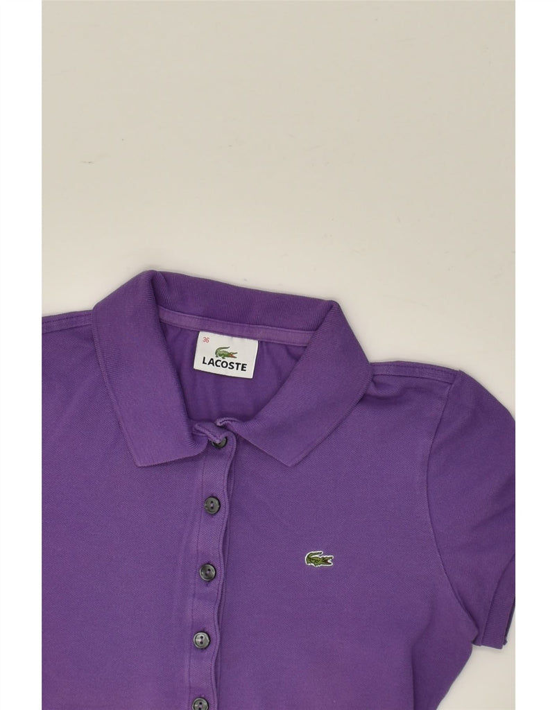 LACOSTE Womens Polo Shirt Size 36 Small Purple Cotton | Vintage Lacoste | Thrift | Second-Hand Lacoste | Used Clothing | Messina Hembry 