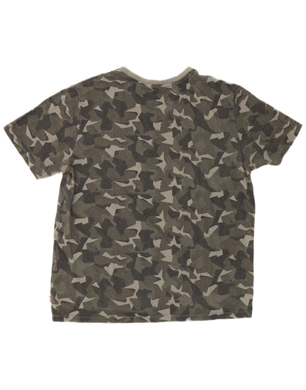 Levi's Mens Graphic T-Shirt Top Large Multicoloured Camouflage Cotton