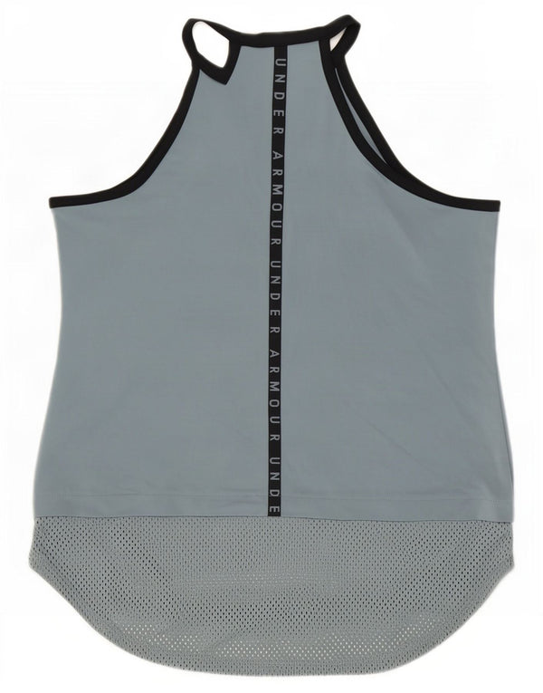 Under Armour Womens Heat Gear Graphic Vest Top UK 12 Medium Grey
