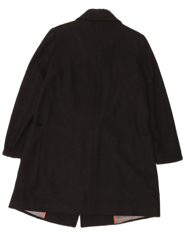 Benetton Womens Oversized Overcoat UK 10 Small Black Wool