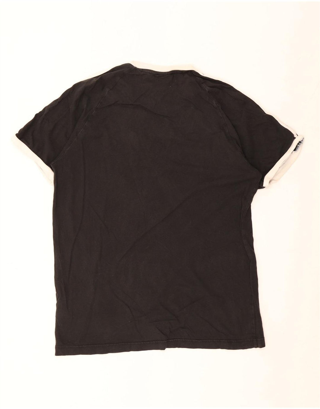 Adidas Mens T-Shirt Top Large Black Cotton