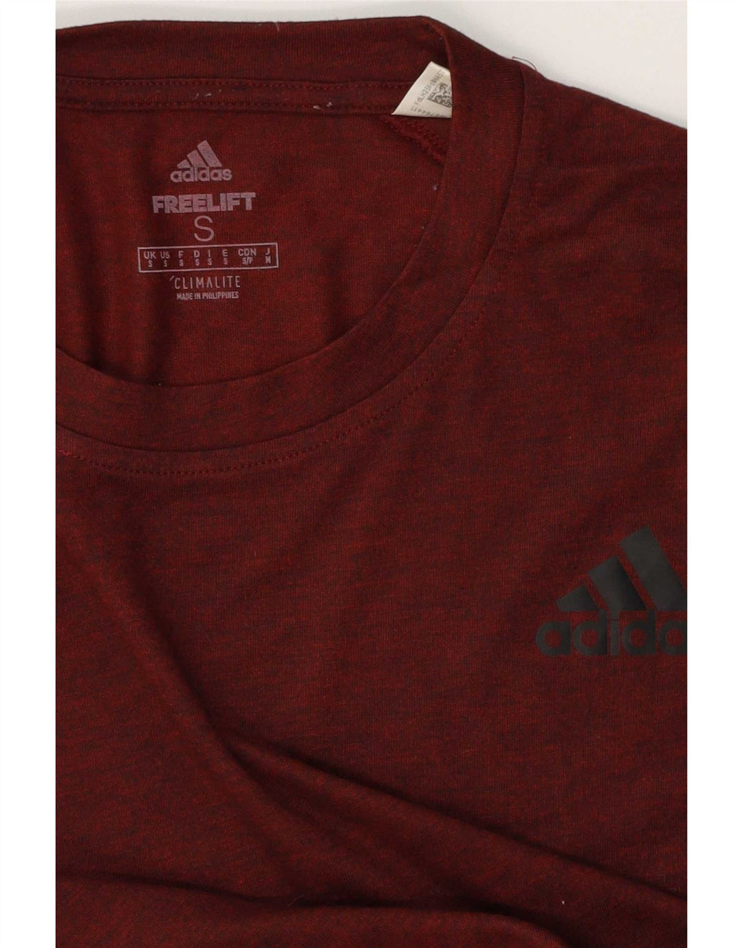 Adidas Mens Climalite T-Shirt Top Small Brown Flecked