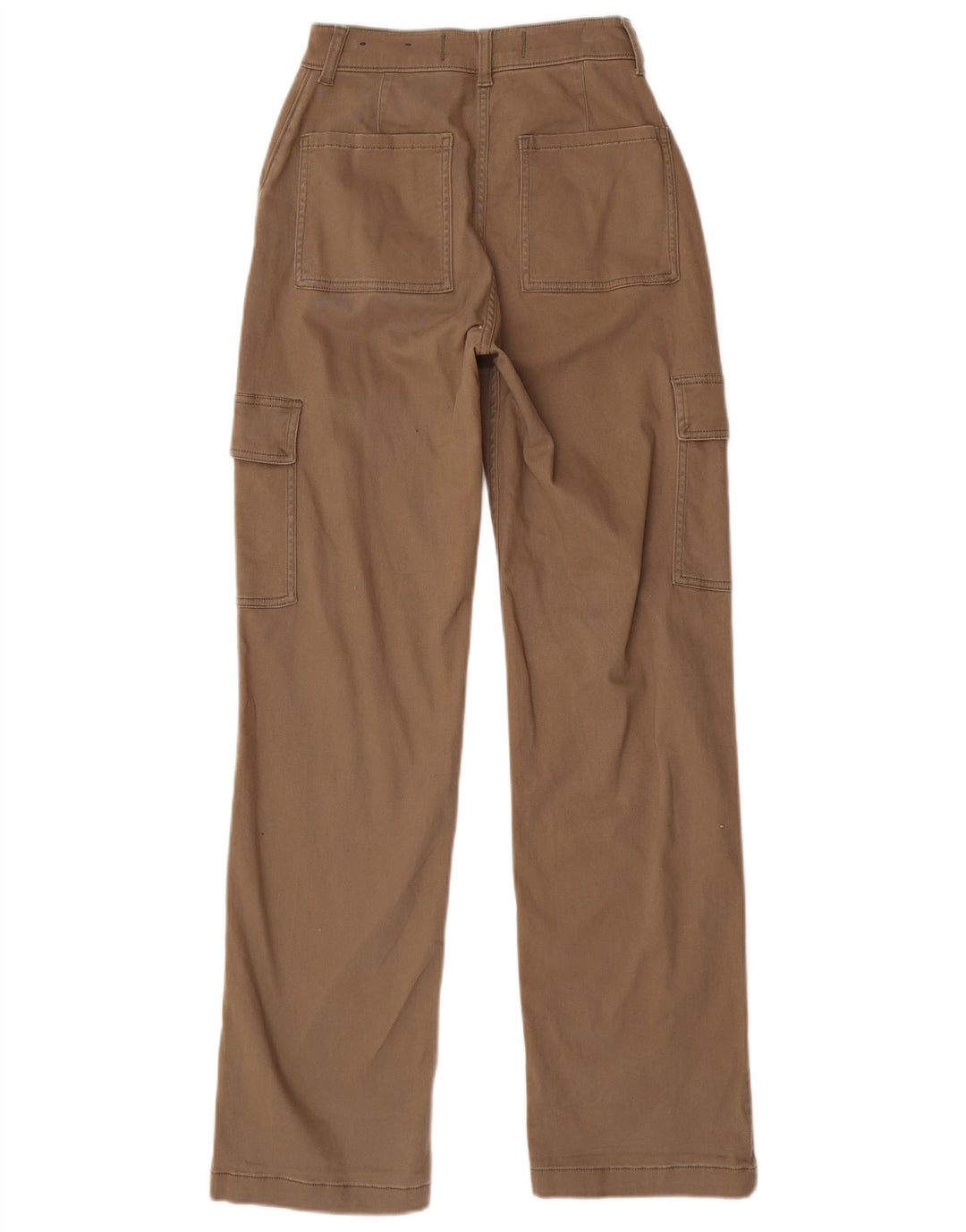 HOLLISTER Womens High Waist Cargo Trousers US 00 2XS W23 L31 Beige