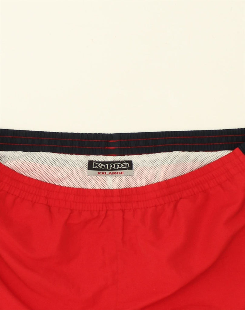 KAPPA Mens Graphic Sport Shorts 2XL Red Polyester | Vintage Kappa | Thrift | Second-Hand Kappa | Used Clothing | Messina Hembry 