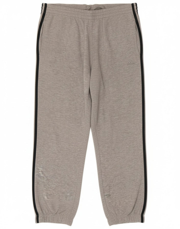 Adidas Mens Tracksuit Trousers Joggers Large Grey Cotton