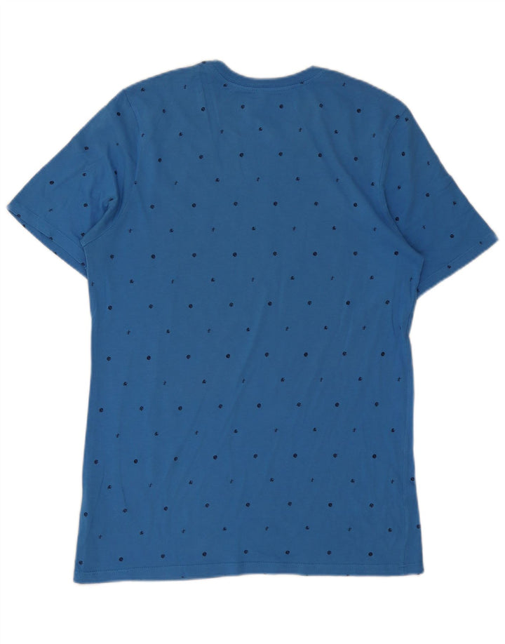 Nike Mens Athletic Cut Graphic T-Shirt Top Medium Blue Spotted Cotton
