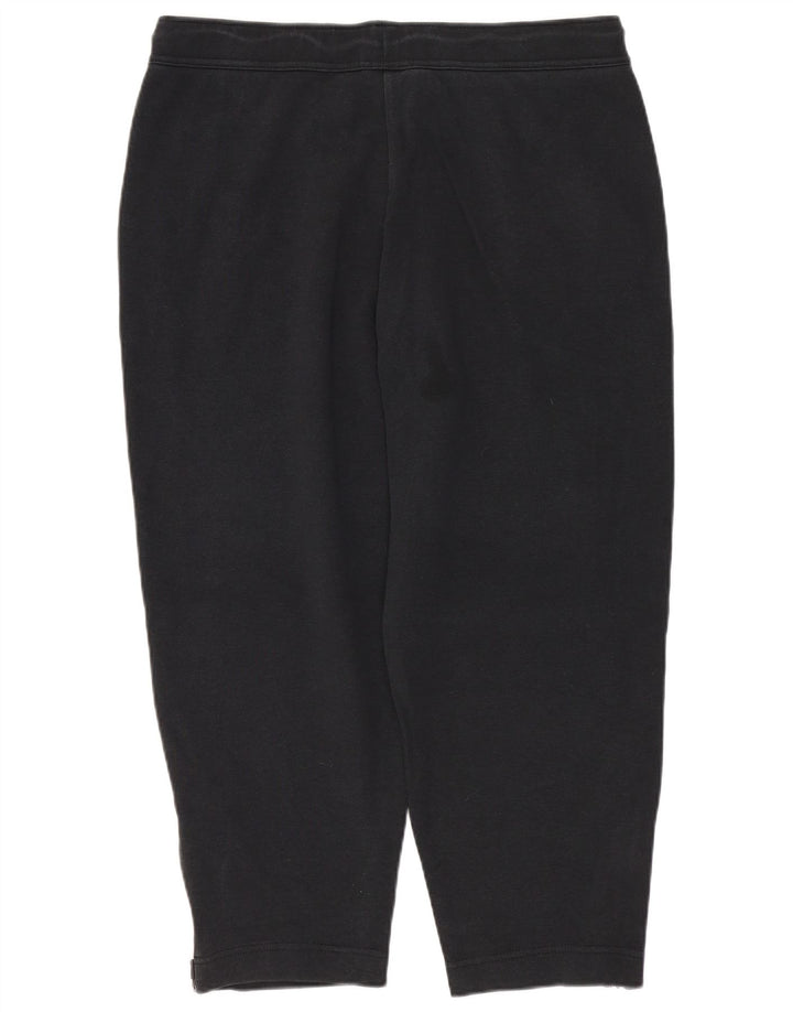 Nike Womens Capri Tracksuit Trousers UK 14 Medium  Black Cotton