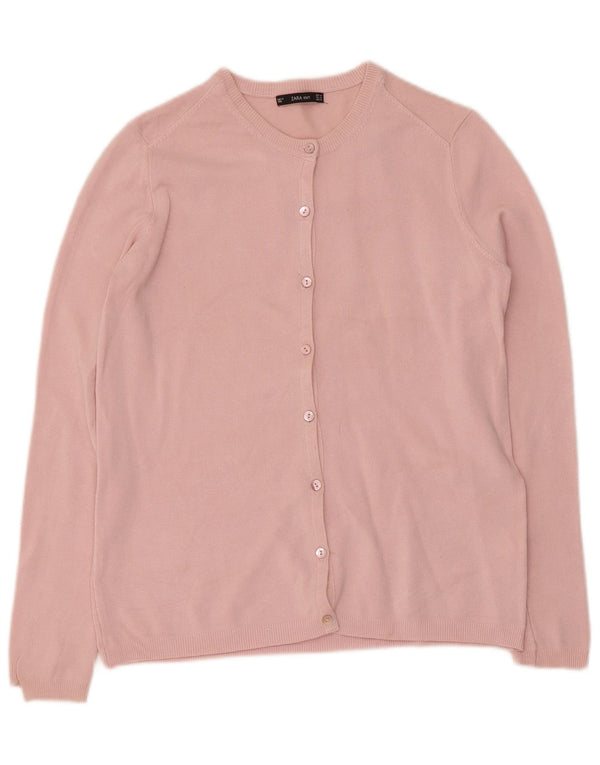 Zara Womens Cardigan Sweater UK 12 Medium Pink
