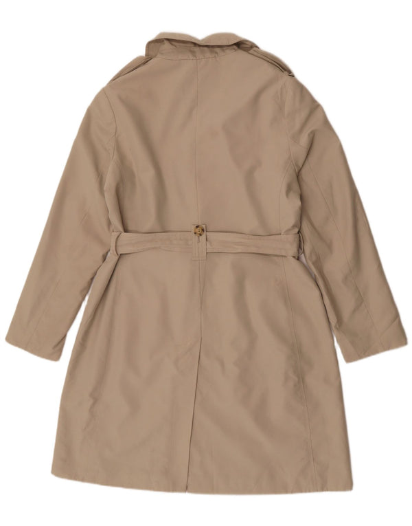 Marks & Spencer Womens Trench Coat UK 14 Large Beige Polyester