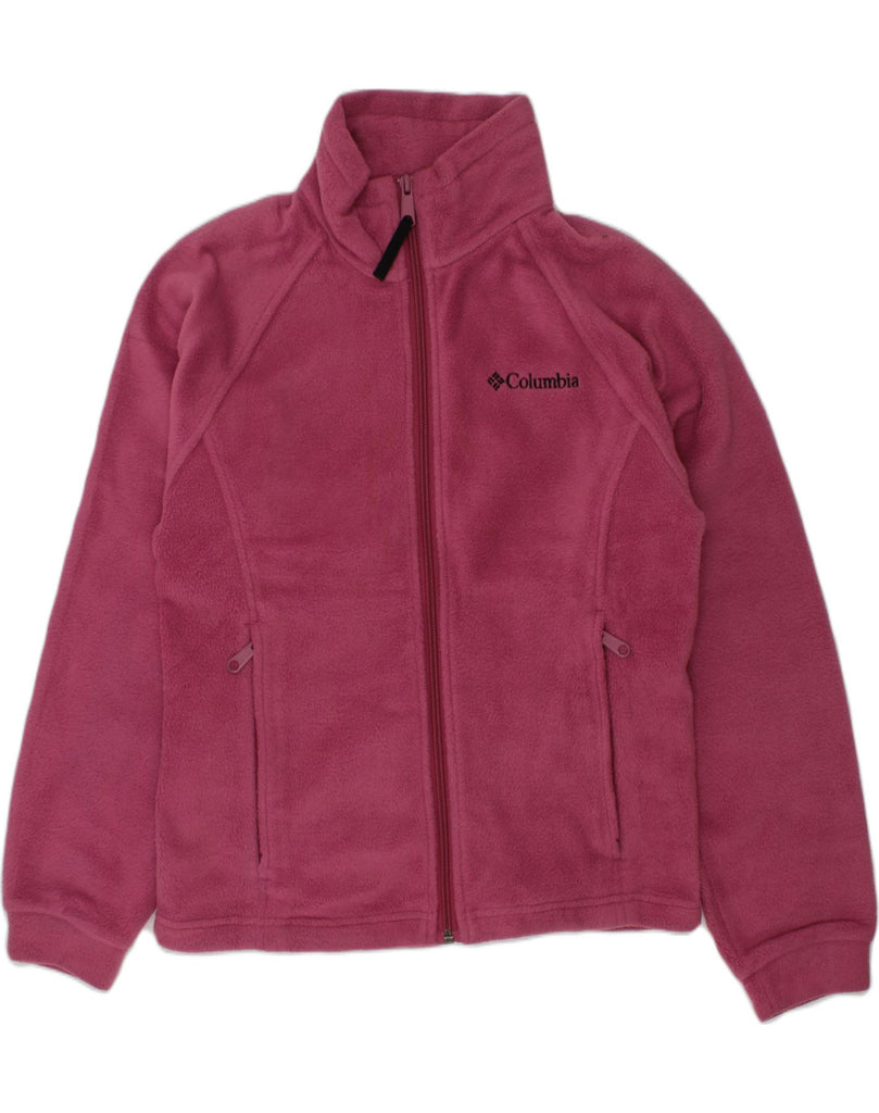 COLUMBIA Girls Fleece Jacket 10-11 Years Pink Polyester | Vintage Columbia | Thrift | Second-Hand Columbia | Used Clothing | Messina Hembry 