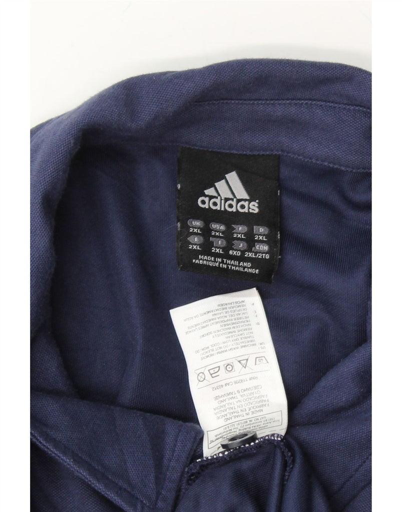 ADIDAS Mens Polo Shirt 2XL Navy Blue Cotton Vintage Adidas and Second-Hand Adidas from Messina Hembry 