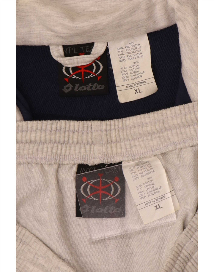 Lotto Mens Graphic Full Tracksuit XL Grey Colourblock Polyester