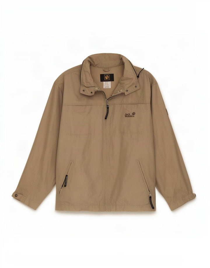 Jack Wolfskin Mens Regular Fit Bomber Jacket UK 44/46 XL Beige Polyester