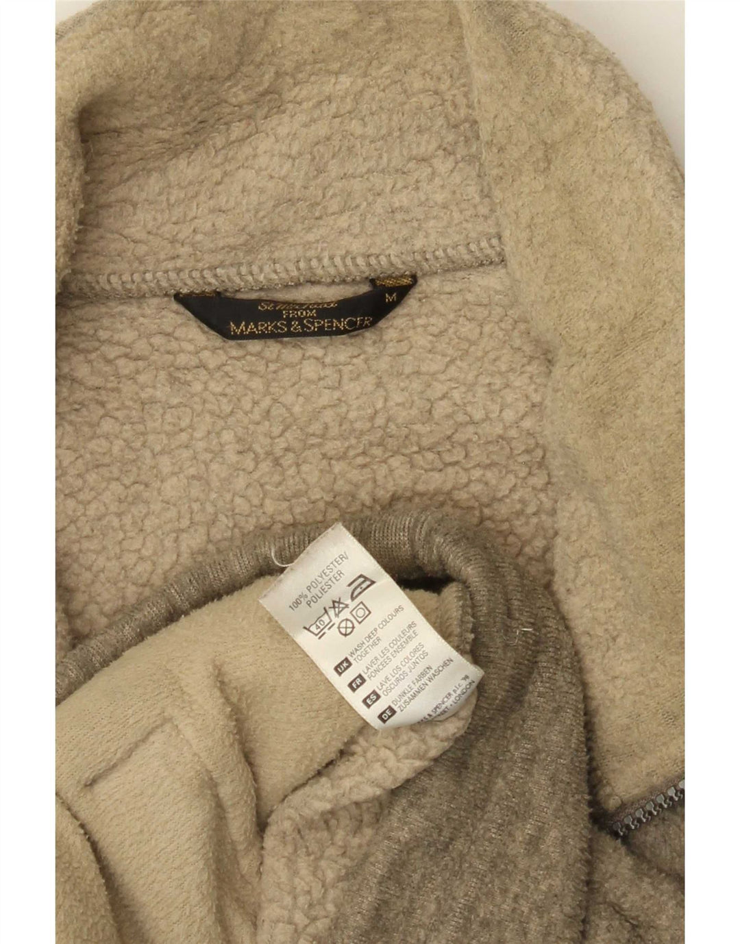Marks & Spencer Mens St. Michael Tracksuit Top Jacket Medium Beige