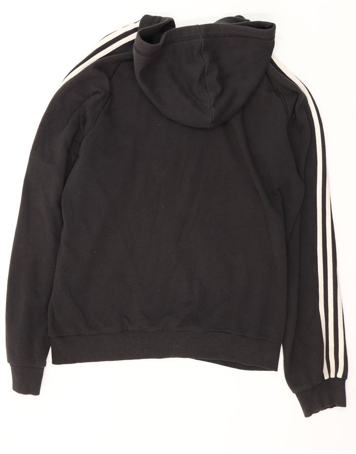 Adidas Mens Zip Hoodie Sweater Large Black Cotton
