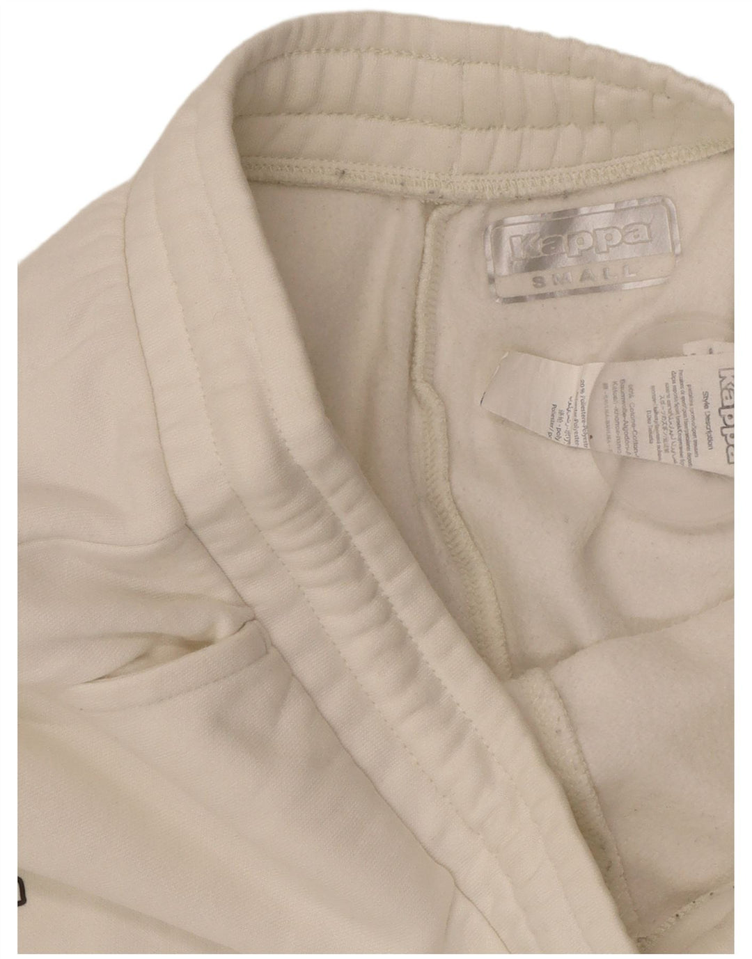 KAPPA Mens Tracksuit Trousers Joggers Small  White Cotton