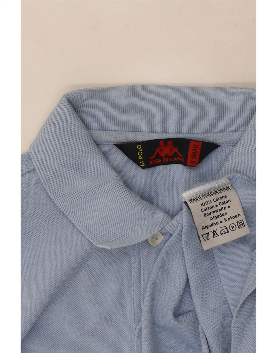Kappa Mens Polo Shirt XS Blue Cotton