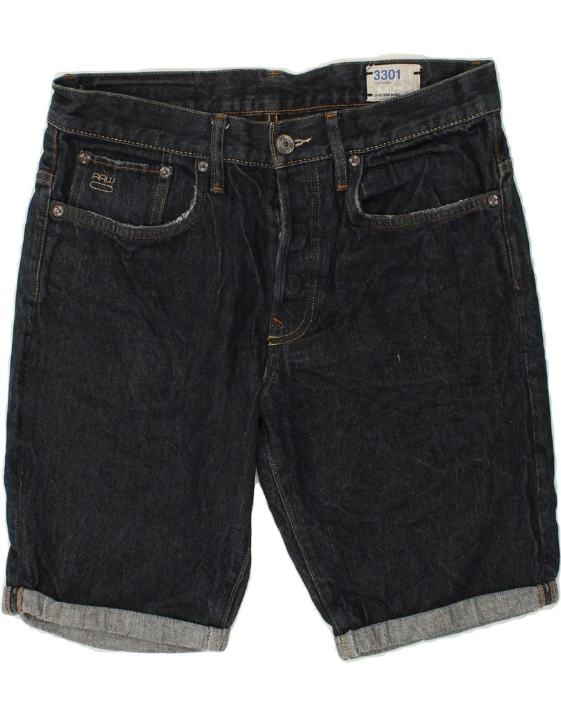 G-STAR Mens Denim Shorts W32 Medium Navy Blue Cotton | Vintage G-Star | Thrift | Second-Hand G-Star | Used Clothing | Messina Hembry 
