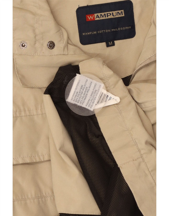WAMPUM Mens Utility Gilet UK 38 Medium Beige Polyester