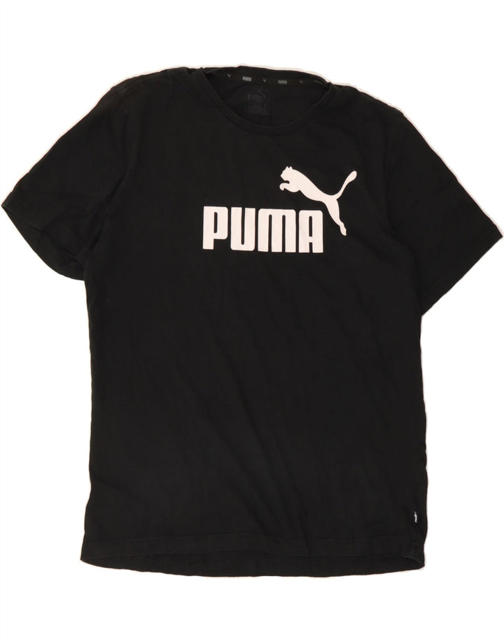 PUMA Mens Graphic T-Shirt Top XL Black Cotton Vintage Puma and Second-Hand Puma from Messina Hembry 