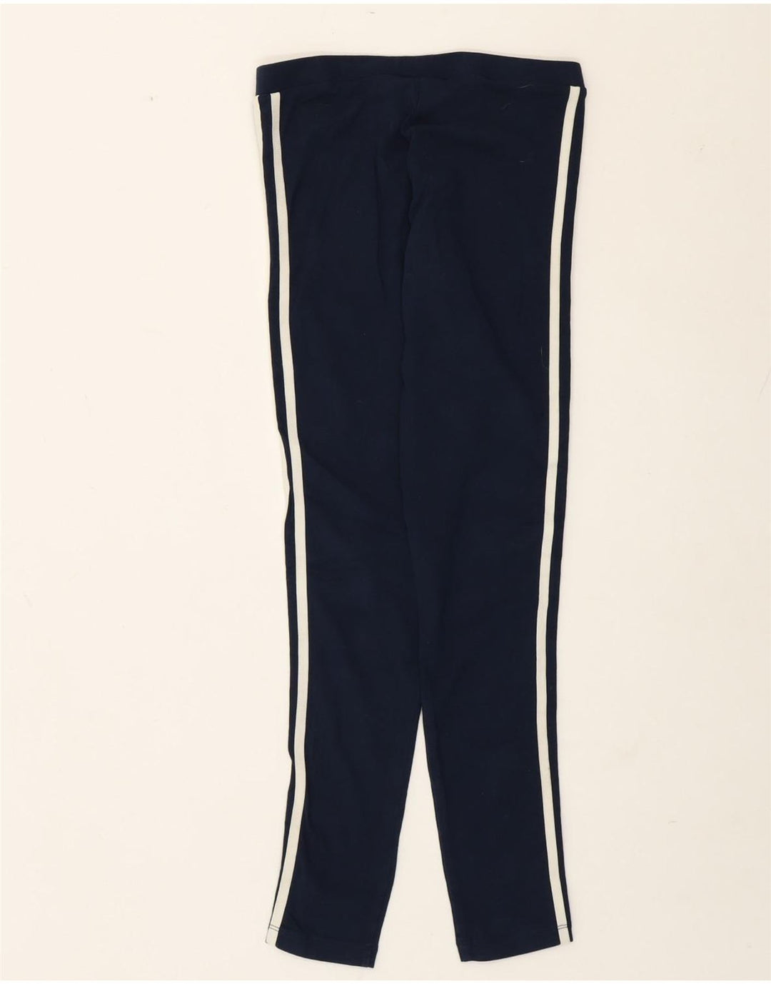 Adidas Womens Leggings UK 8 Small Navy Blue Cotton