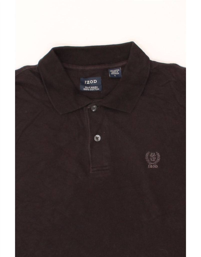 IZOD Mens Polo Shirt Large Black Cotton Vintage Izod and Second-Hand Izod from Messina Hembry 