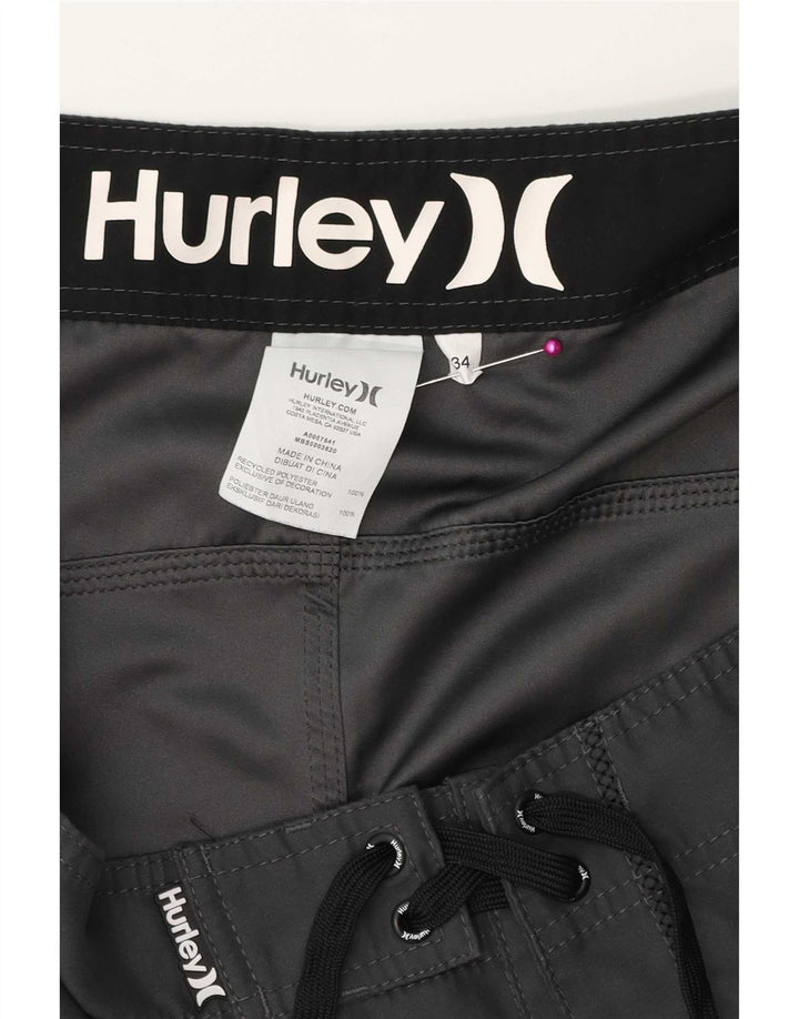 Hurley Mens Swimming Shorts Large  Grey Polyester