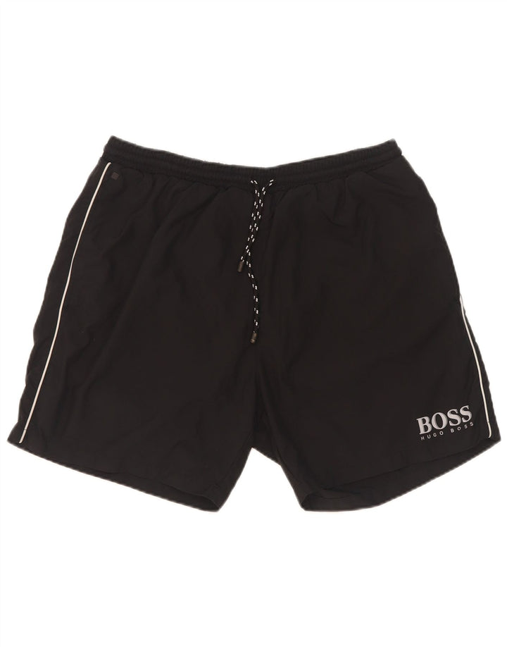 Hugo Boss Mens Sport Shorts Large  Black Polyester