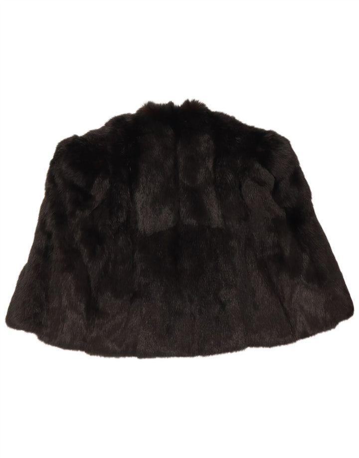 Vintage Womens Fur Bolero Jacket One Size Black