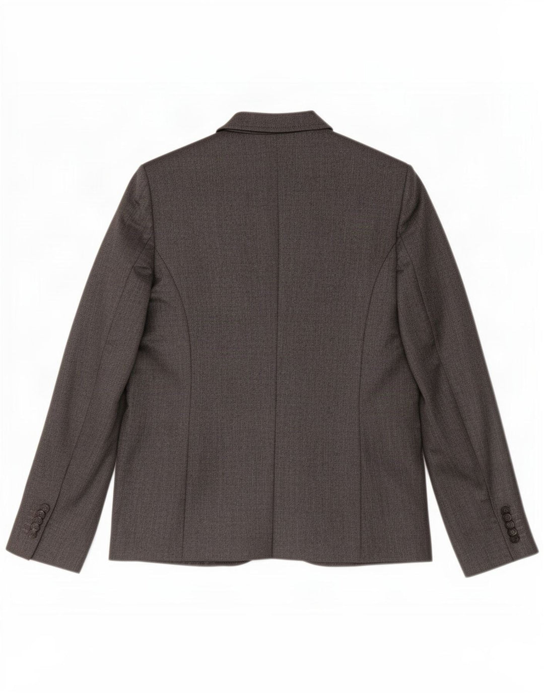 Benetton Womens 2 Button Blazer Jacket UK 10 Small Grey Herringbone