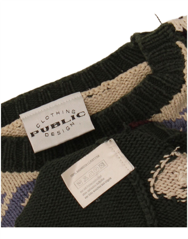 PUBLIC Womens Crew Neck Jumper Sweater IT 44 Medium Multicoloured