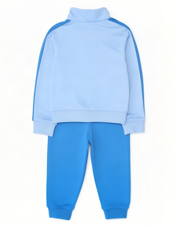 Adidas Baby Girls Full Tracksuit 18-24 Months Blue Colourblock Polyester