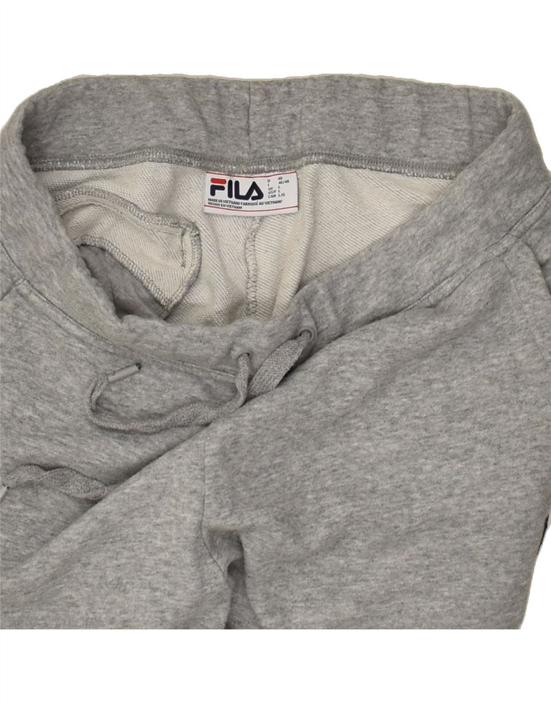 FILA Womens Tracksuit Trousers Joggers UK 16 Large Grey Cotton | Vintage Fila | Thrift | Second-Hand Fila | Used Clothing | Messina Hembry 