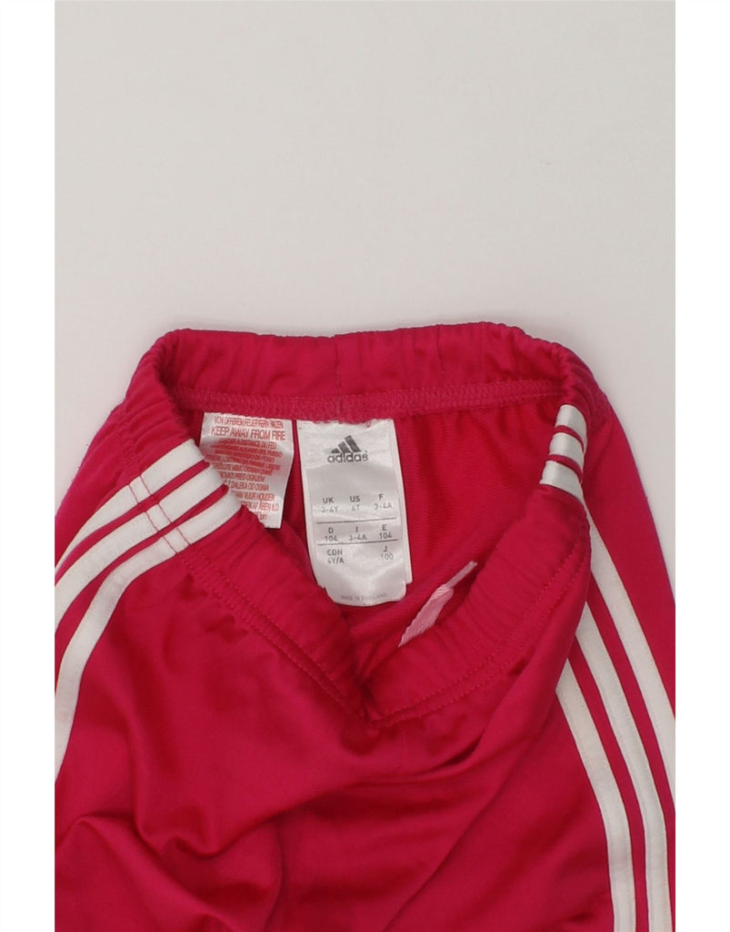 ADIDAS Girls Tracksuit Trousers Joggers 3-4 Years Pink Polyester | Vintage Adidas | Thrift | Second-Hand Adidas | Used Clothing | Messina Hembry 