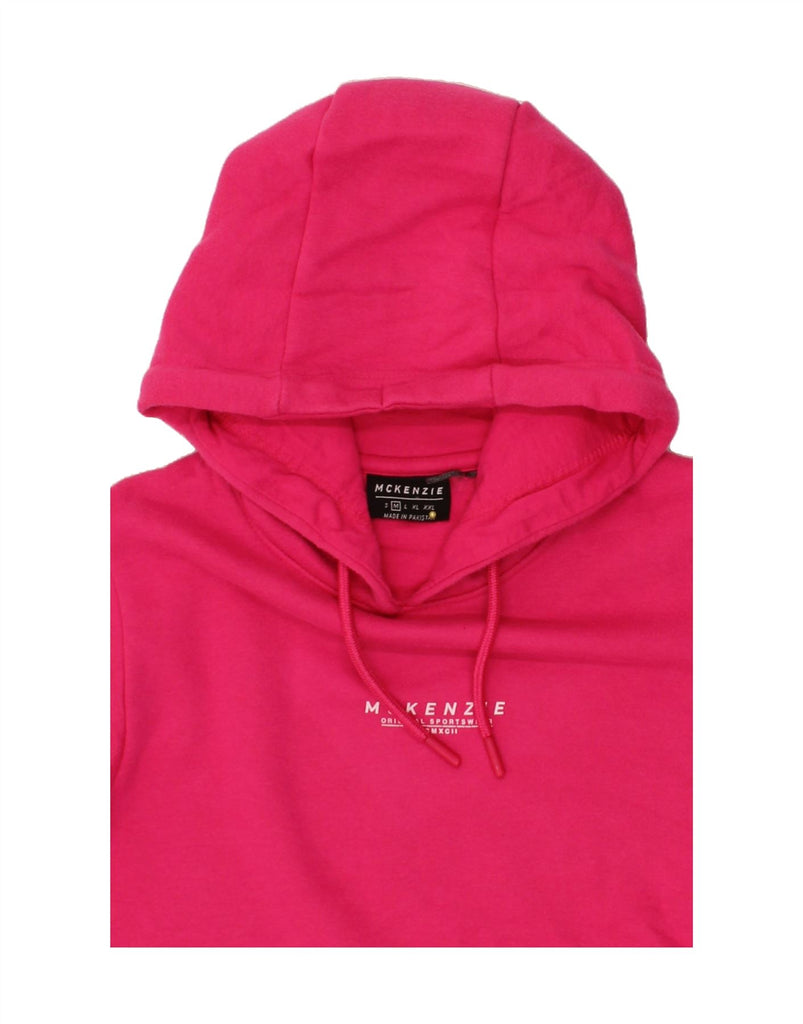 MCKENZIE Womens Hoodie Jumper UK 14 Medium Pink Cotton Vintage Mckenzie and Second-Hand Mckenzie from Messina Hembry 