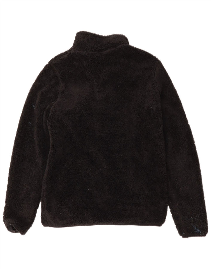 Mountain Warehouse Womens Zip Neck Fleece Jumper UK 12 Medium Black