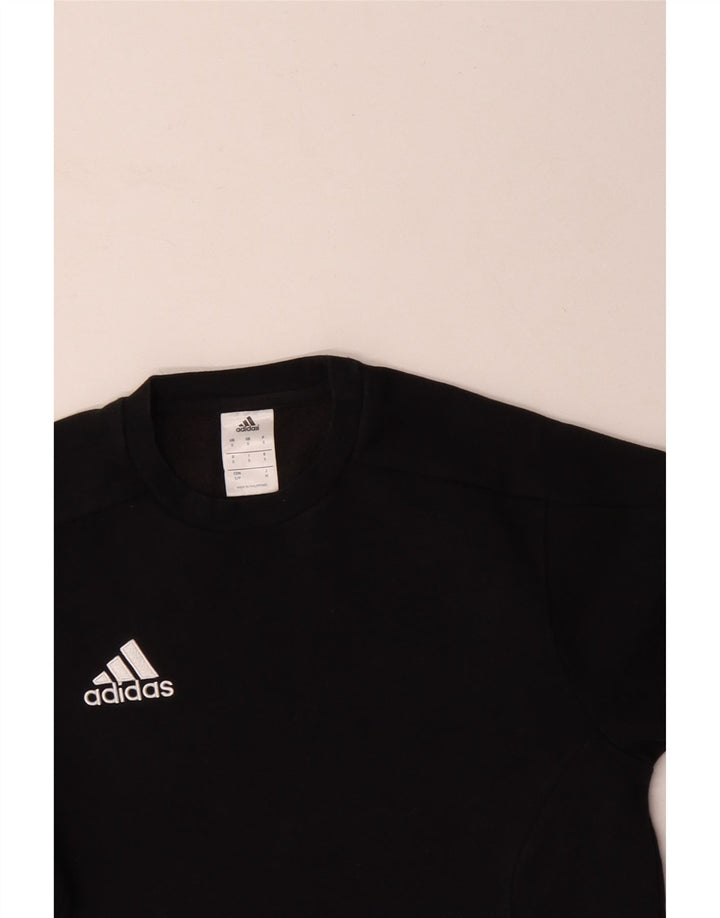 ADIDAS Mens Sweatshirt Jumper Small Black Cotton