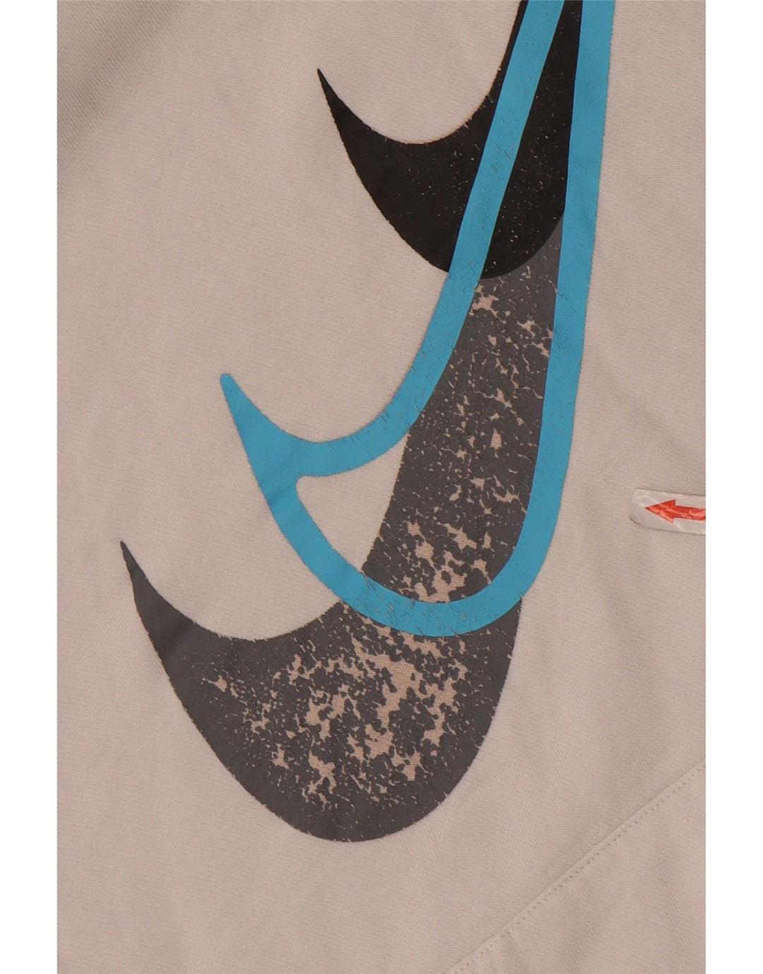 Nike Mens Graphic Hoodie Jumper Large White Cotton