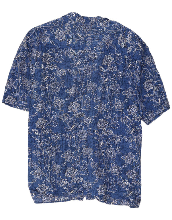 Maxfort Mens Short Sleeve Shirt 4XL Blue Floral