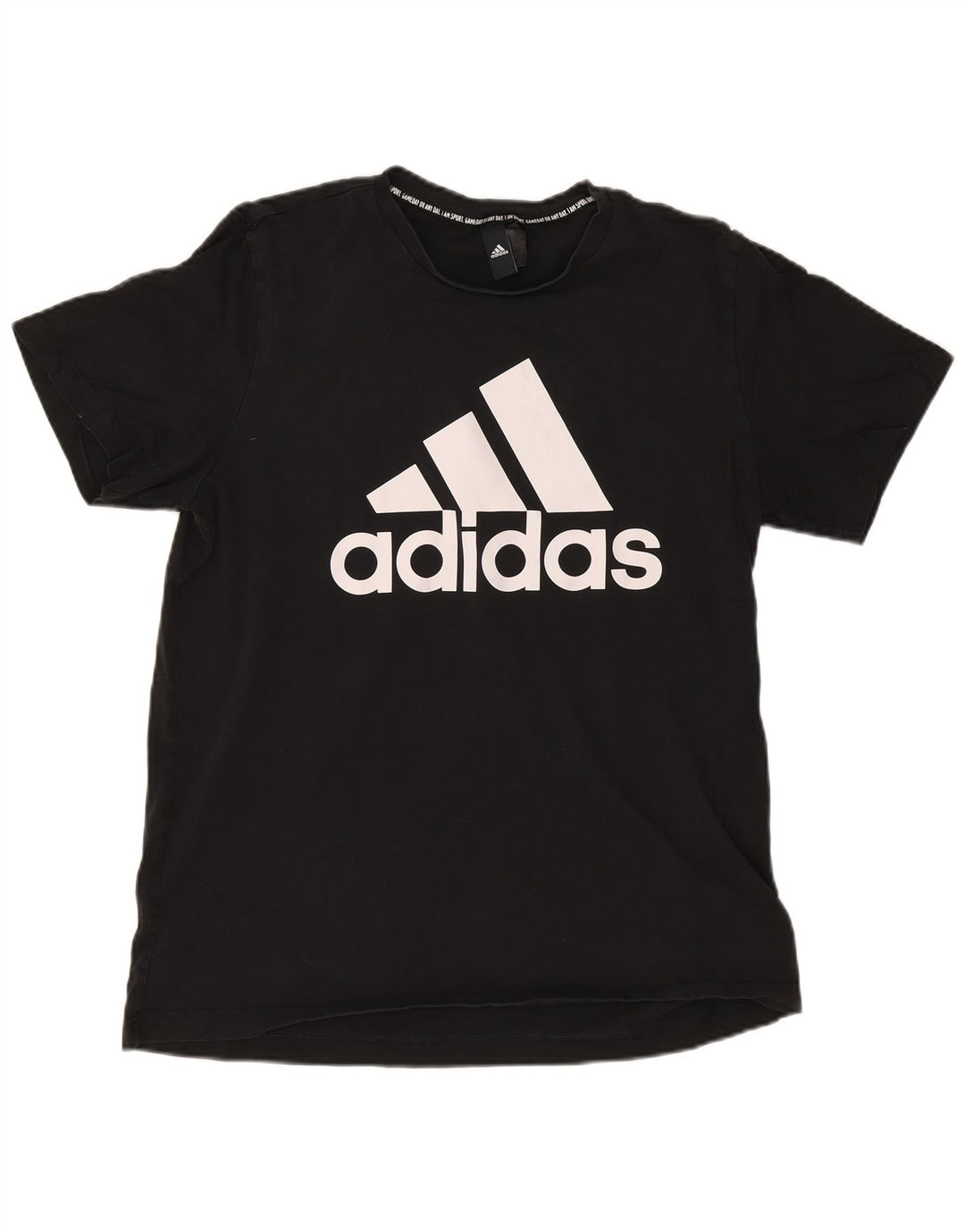 Adidas Mens Graphic T-Shirt Top Large Black Cotton