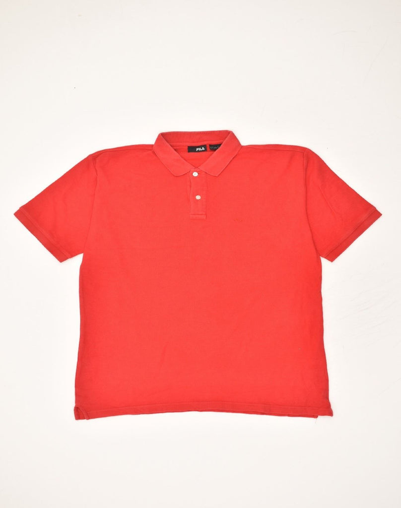 FILA Mens Polo Shirt Large Red Cotton | Vintage Fila | Thrift | Second-Hand Fila | Used Clothing | Messina Hembry 