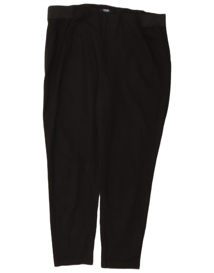 Chaps Womens Leggings UK 20 2XL  Black Viscose