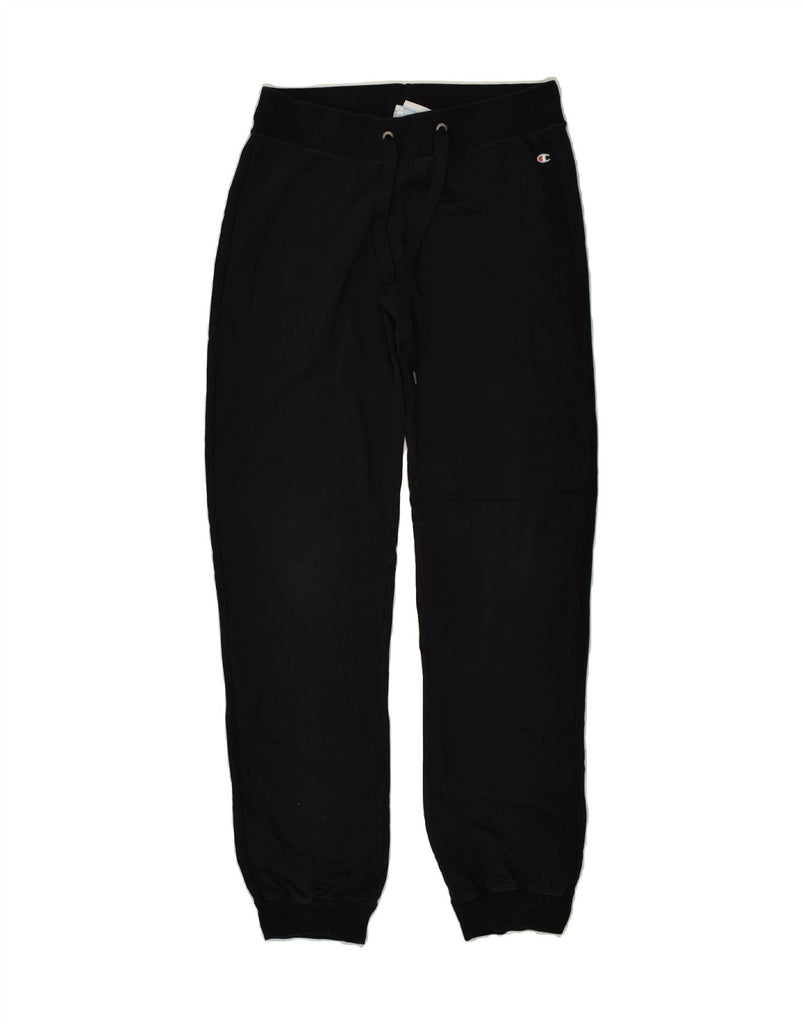 CHAMPION Womens Heritage Tracksuit Trousers Joggers UK 14 Large Black | Vintage Champion | Thrift | Second-Hand Champion | Used Clothing | Messina Hembry 