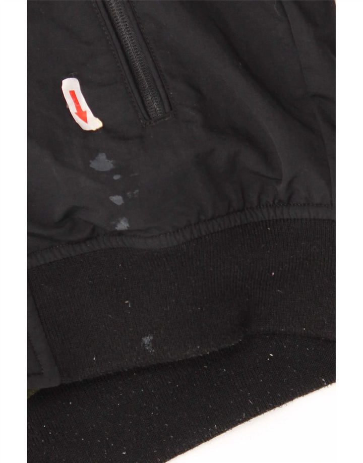 Tommy Hilfiger Mens Hooded Bomber Jacket UK 38 Medium Black Polyamide