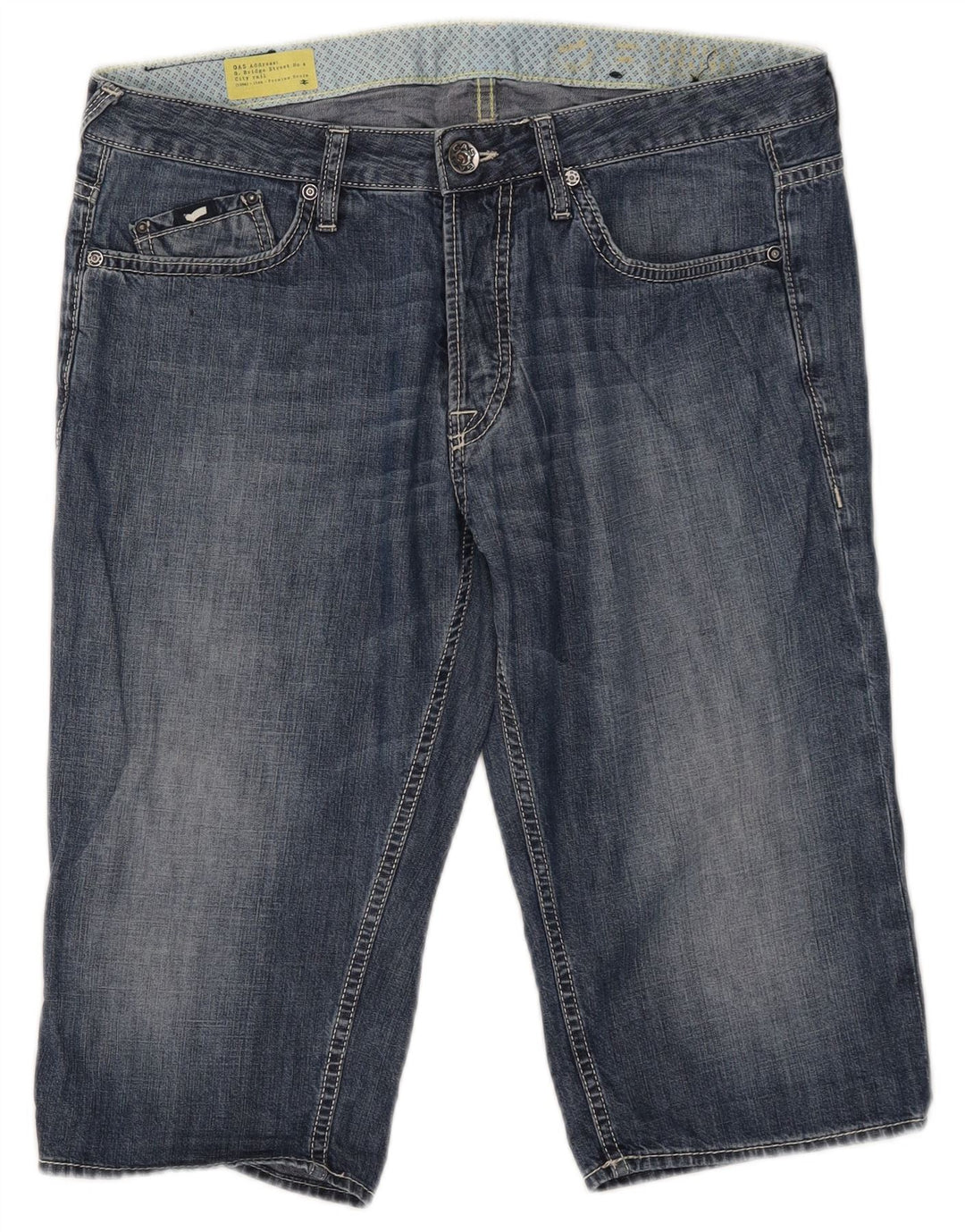 Gas Mens Denim Shorts W33 Medium  Blue Cotton